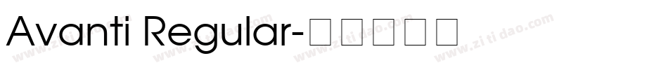 Avanti Regular字体转换